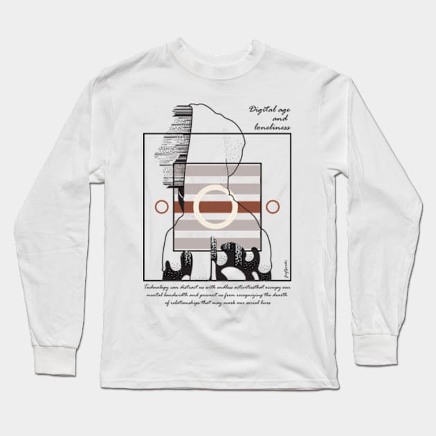 Digital age and loneliness version 8 Long Sleeve T-Shirt by Frajtgorski